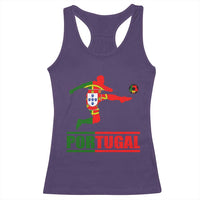 Portugal Soccer Racerback Tank Top Portuguese Flag Futebol Football Player - Wonder Print Shop