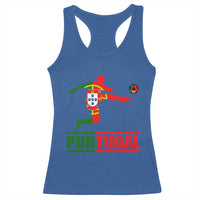 Portugal Soccer Racerback Tank Top Portuguese Flag Futebol Football Player - Wonder Print Shop