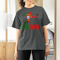 Portugal Soccer T Shirt For Women Portuguese Flag Futebol Football Player - Wonder Print Shop
