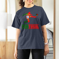Portugal Soccer T Shirt For Women Portuguese Flag Futebol Football Player - Wonder Print Shop