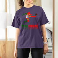 Portugal Soccer T Shirt For Women Portuguese Flag Futebol Football Player - Wonder Print Shop