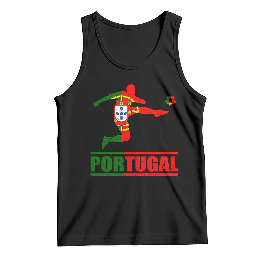 Portugal Soccer Tank Top Portuguese Flag Futebol Football Player - Wonder Print Shop
