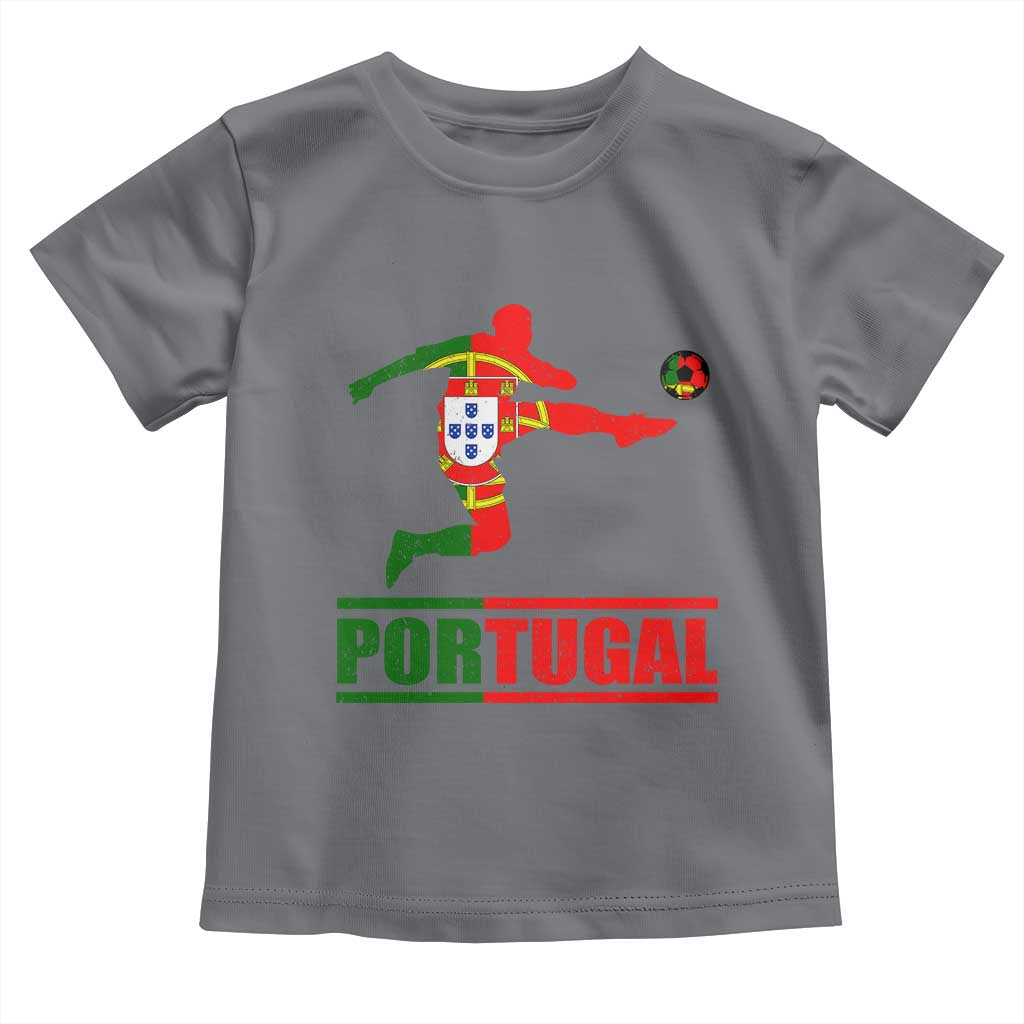 Portugal Soccer Toddler T Shirt Portuguese Flag Futebol Football Player - Wonder Print Shop