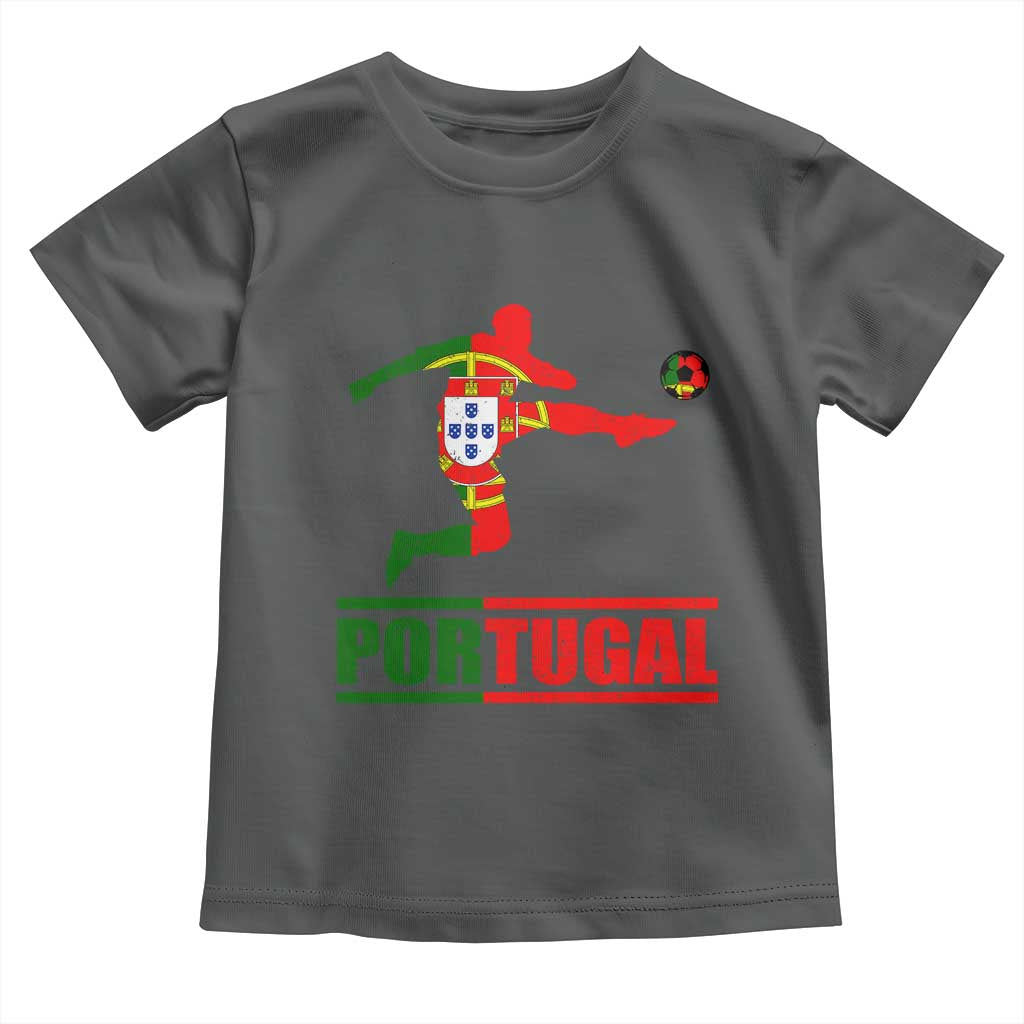 Portugal Soccer Toddler T Shirt Portuguese Flag Futebol Football Player - Wonder Print Shop