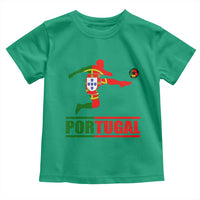Portugal Soccer Toddler T Shirt Portuguese Flag Futebol Football Player - Wonder Print Shop