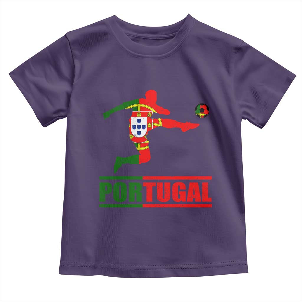 Portugal Soccer Toddler T Shirt Portuguese Flag Futebol Football Player - Wonder Print Shop