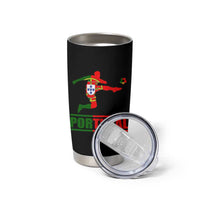 Portugal Soccer Tumbler Cup Portuguese Flag Futebol Football Player - Wonder Print Shop