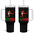 Portugal Soccer Tumbler With Handle Portuguese Flag Futebol Football Player - Wonder Print Shop