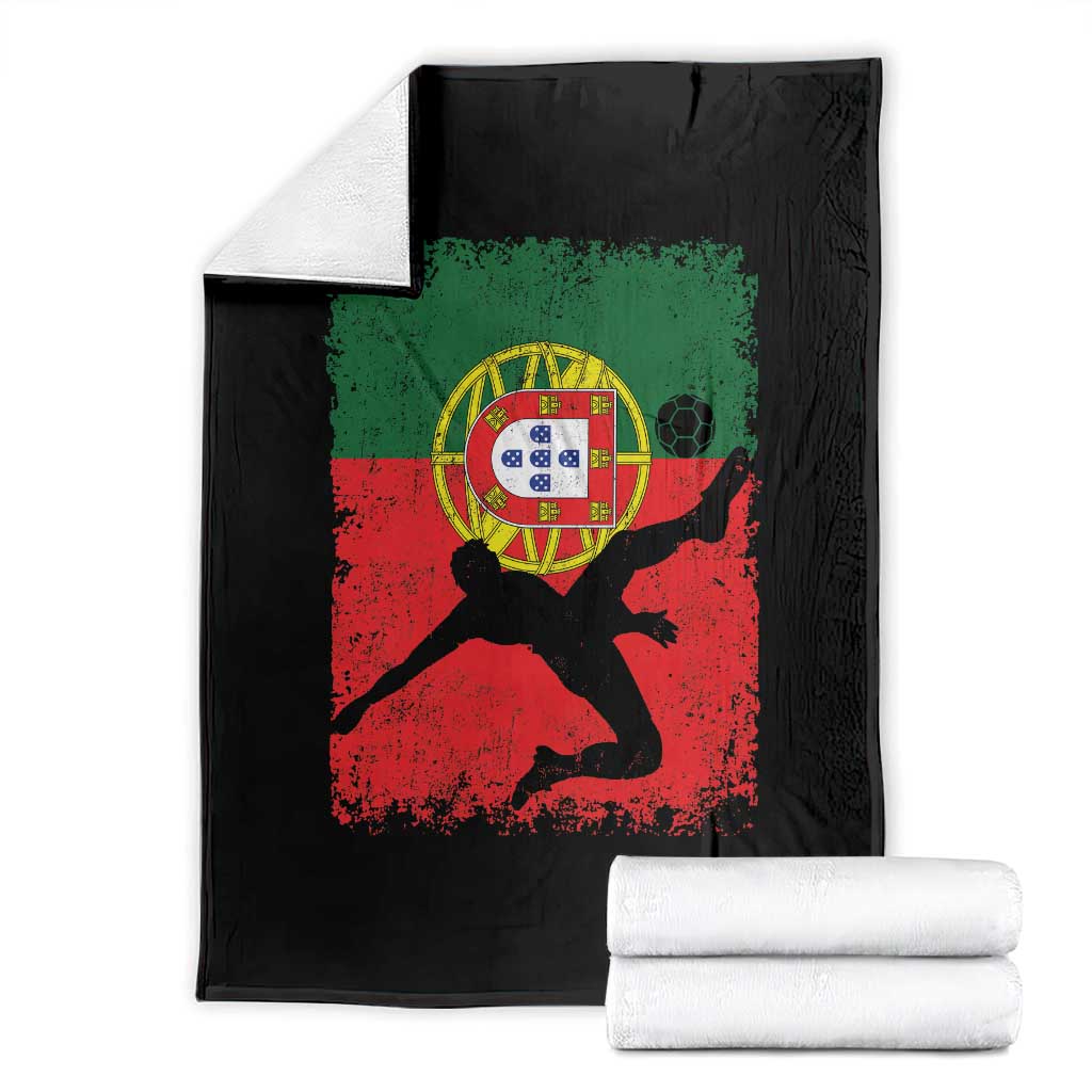 Portugal Soccer Throw Blanket Portuguese Flag Futebol Football Fan - Wonder Print Shop