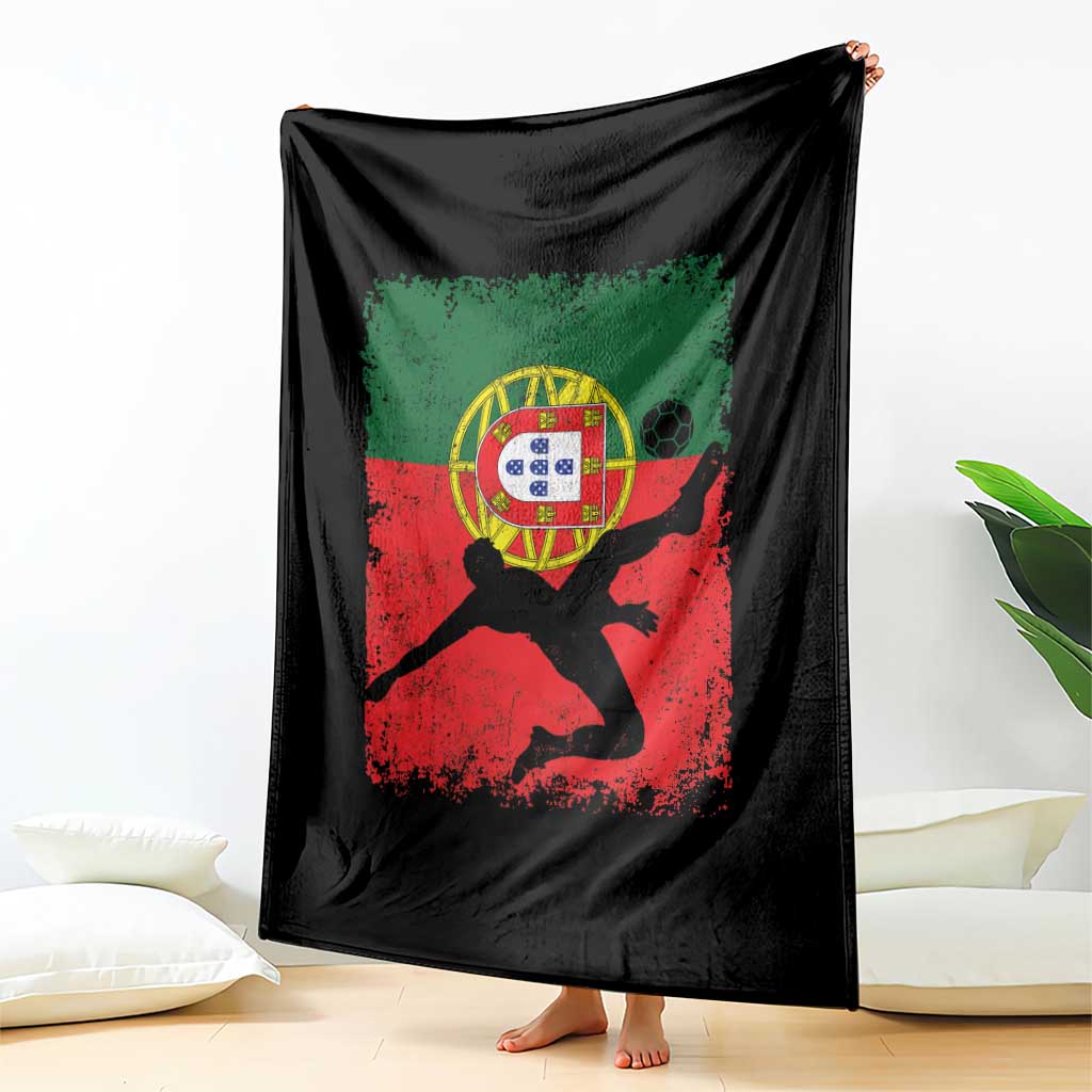 Portugal Soccer Throw Blanket Portuguese Flag Futebol Football Fan - Wonder Print Shop