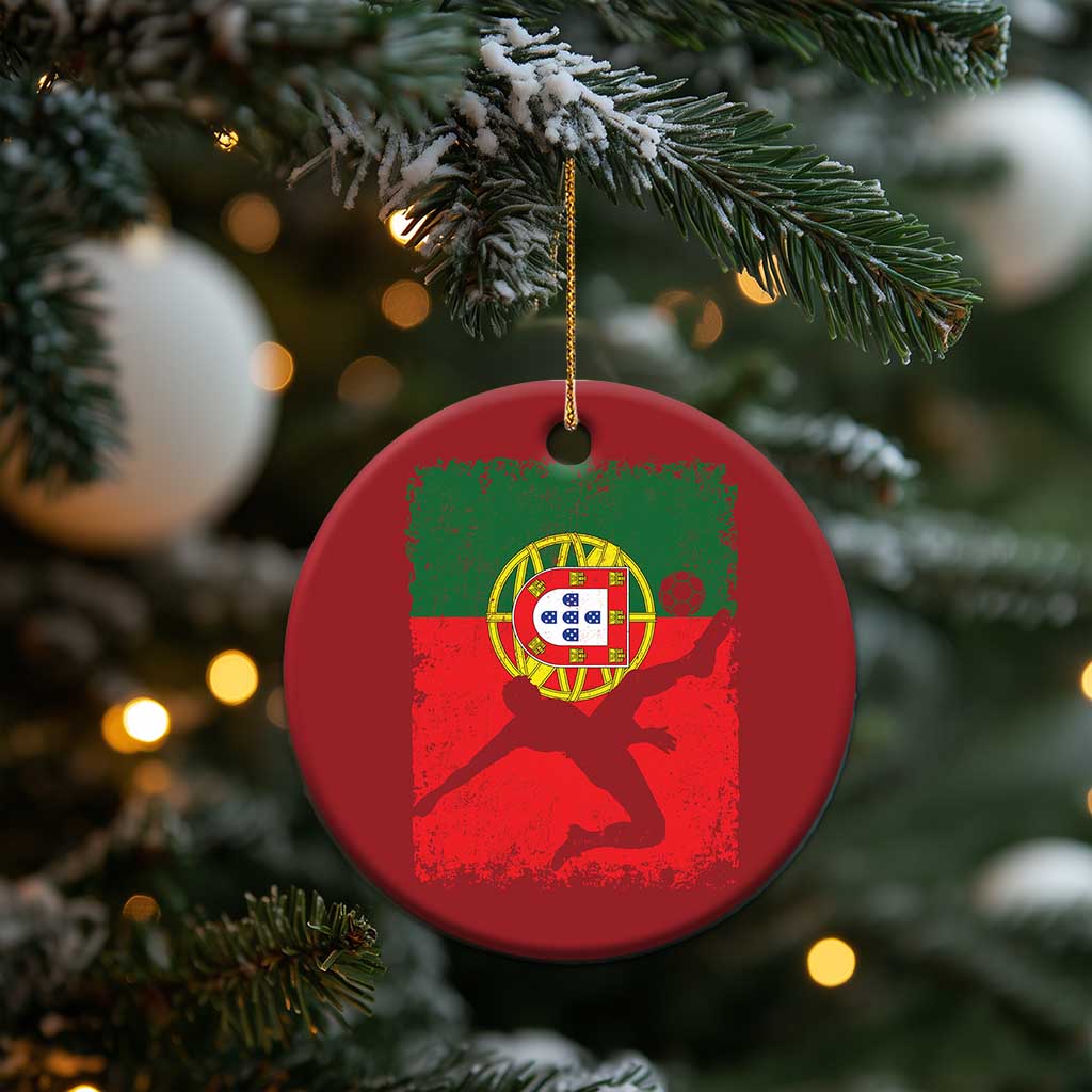 Portugal Soccer Christmas Ornament Portuguese Flag Futebol Football Fan - Wonder Print Shop