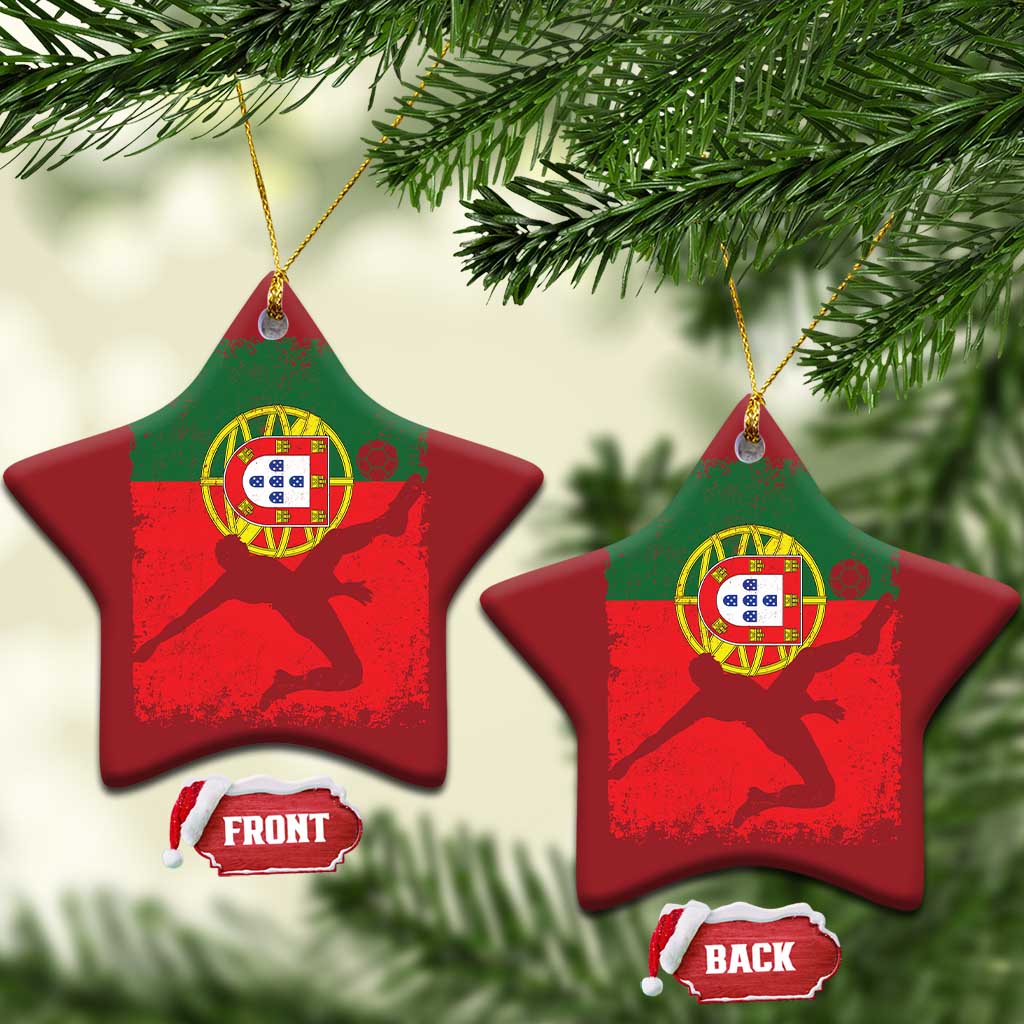 Portugal Soccer Christmas Ornament Portuguese Flag Futebol Football Fan - Wonder Print Shop