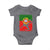 Portugal Soccer Baby Onesie Portuguese Flag Futebol Football Fan - Wonder Print Shop