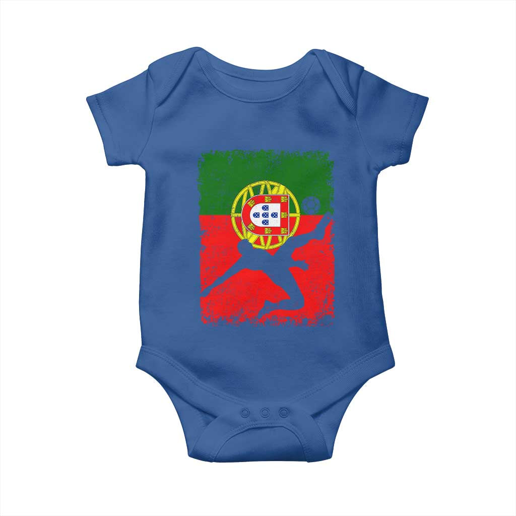 Portugal Soccer Baby Onesie Portuguese Flag Futebol Football Fan - Wonder Print Shop
