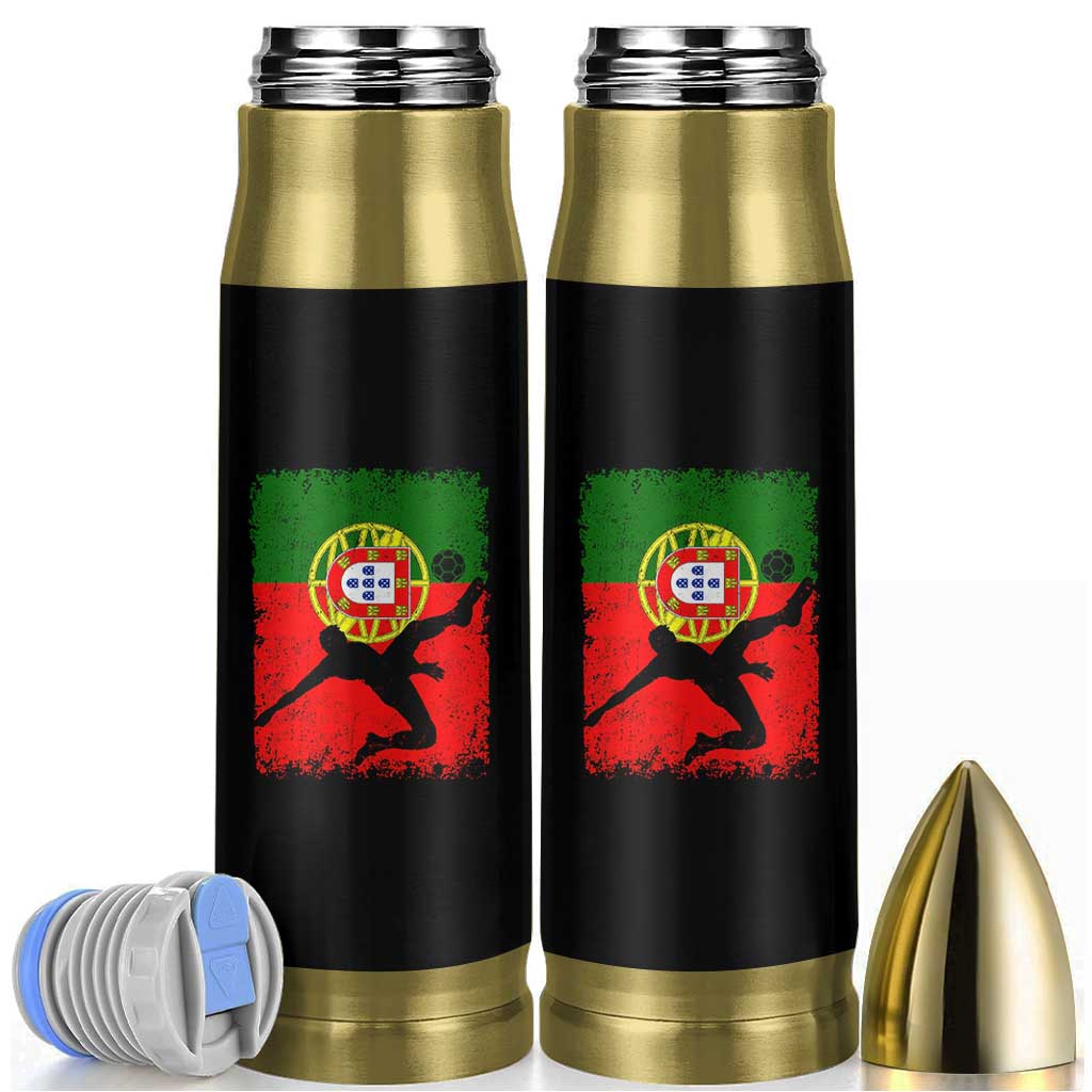 Portugal Soccer Bullet Tumbler Portuguese Flag Futebol Football Fan - Wonder Print Shop
