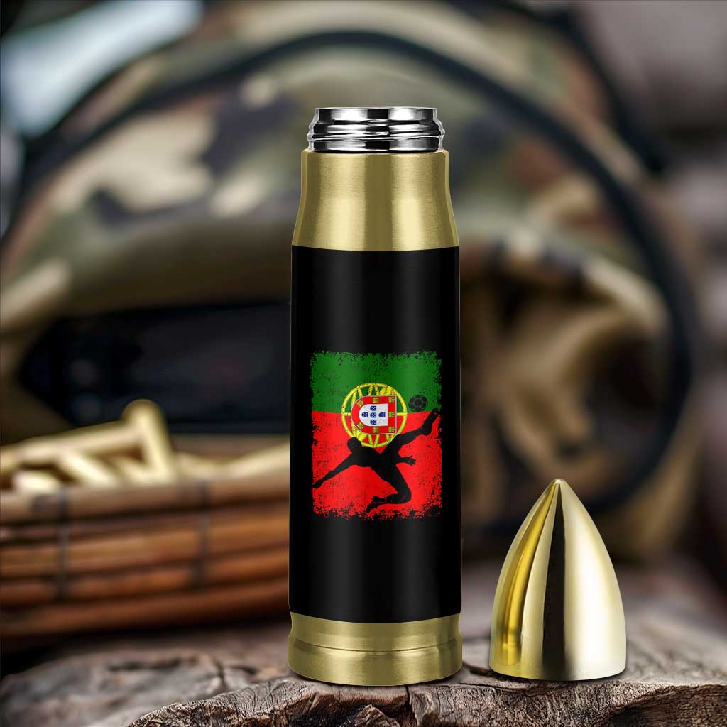 Portugal Soccer Bullet Tumbler Portuguese Flag Futebol Football Fan - Wonder Print Shop