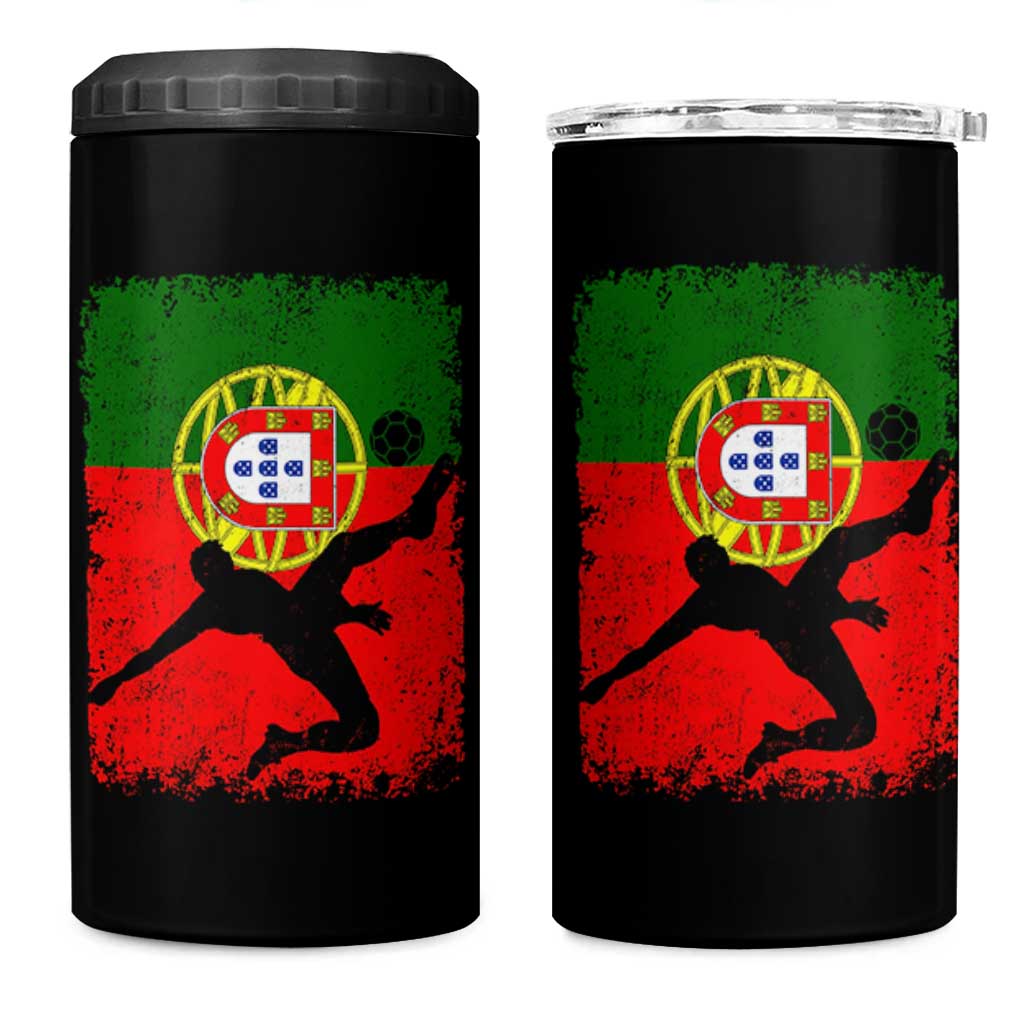 Portugal Soccer 4 in 1 Can Cooler Tumbler Portuguese Flag Futebol Football Fan - Wonder Print Shop