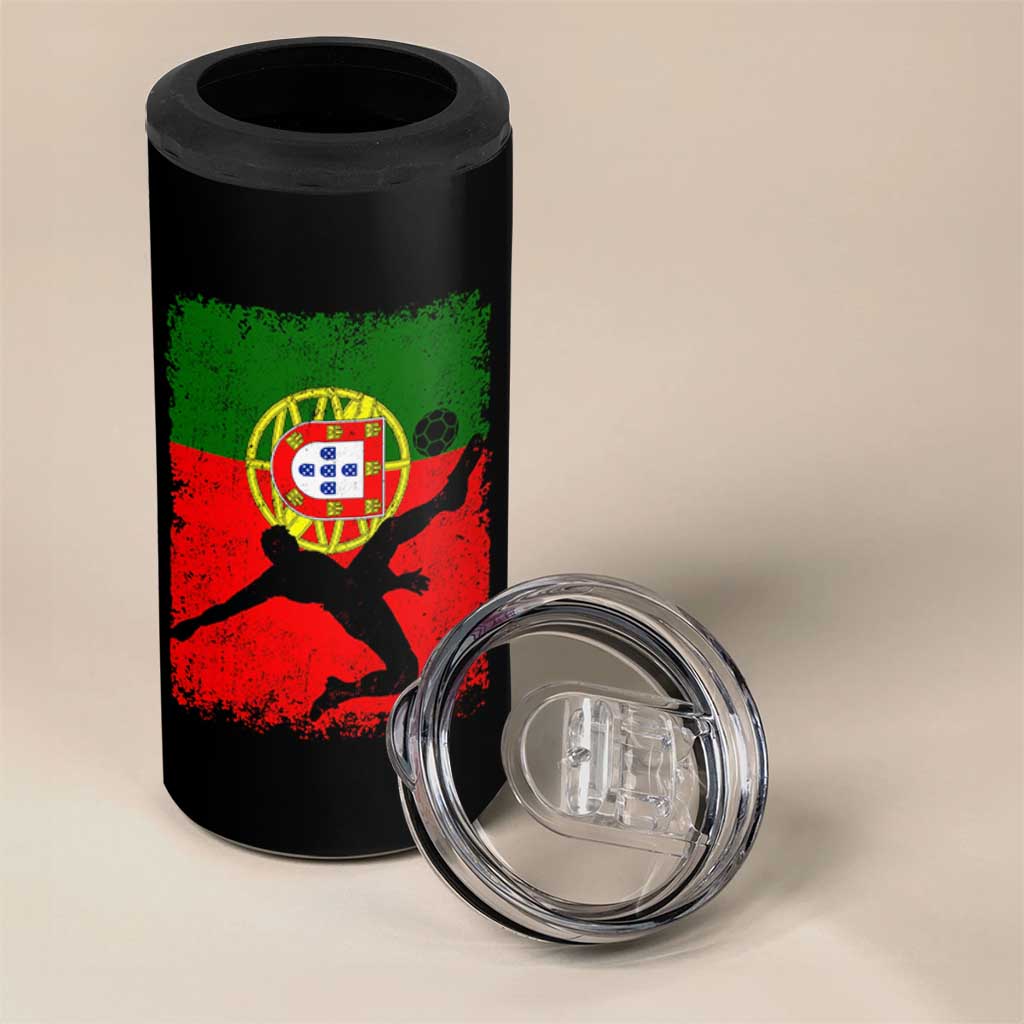 Portugal Soccer 4 in 1 Can Cooler Tumbler Portuguese Flag Futebol Football Fan - Wonder Print Shop