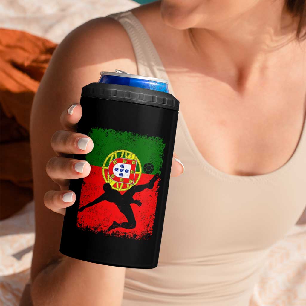 Portugal Soccer 4 in 1 Can Cooler Tumbler Portuguese Flag Futebol Football Fan - Wonder Print Shop