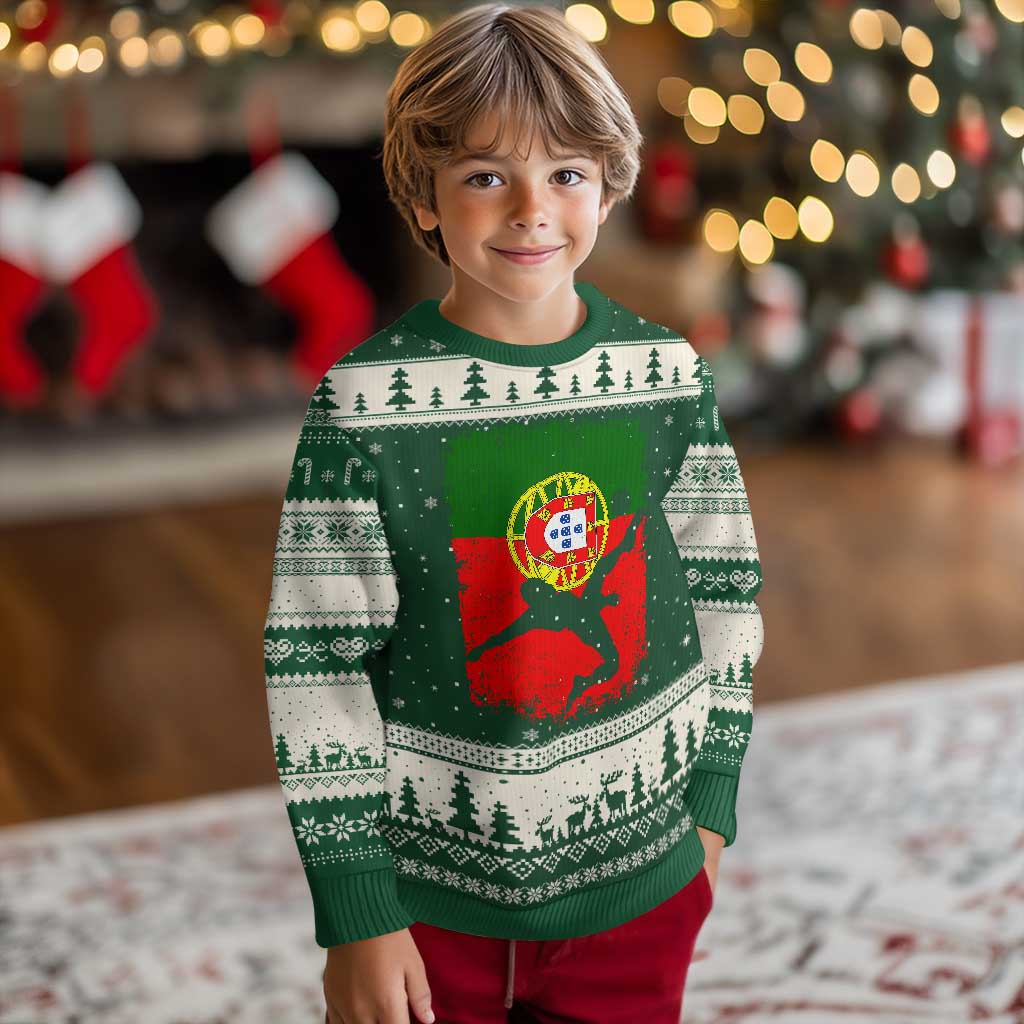 Portugal Soccer Ugly Christmas Sweater Portuguese Flag Futebol Football Fan - Wonder Print Shop