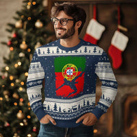 Portugal Soccer Ugly Christmas Sweater Portuguese Flag Futebol Football Fan - Wonder Print Shop
