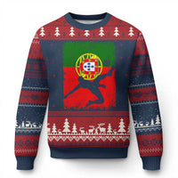 Portugal Soccer Ugly Christmas Sweater Portuguese Flag Futebol Football Fan - Wonder Print Shop