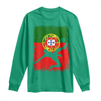 Portugal Soccer Long Sleeve Shirt Portuguese Flag Futebol Football Fan - Wonder Print Shop