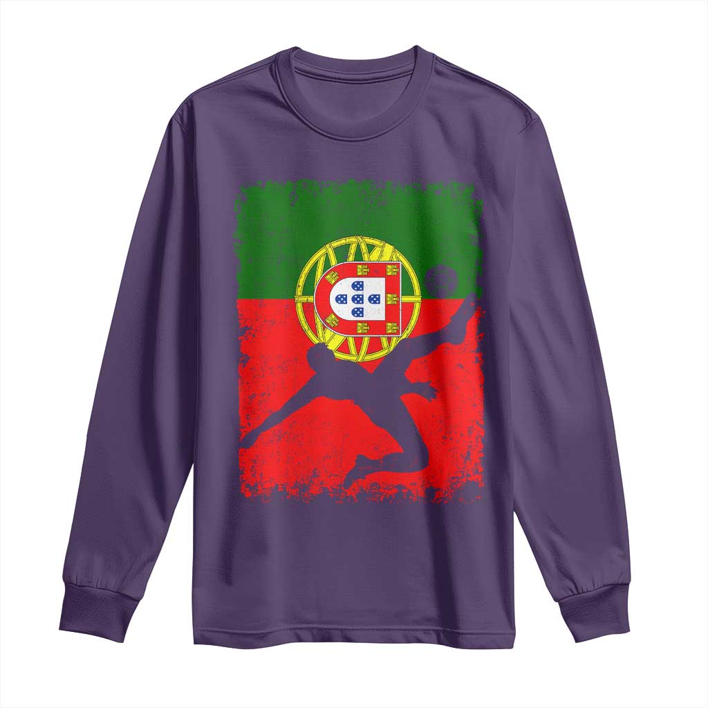 Portugal Soccer Long Sleeve Shirt Portuguese Flag Futebol Football Fan - Wonder Print Shop