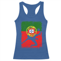 Portugal Soccer Racerback Tank Top Portuguese Flag Futebol Football Fan - Wonder Print Shop
