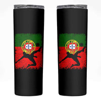 Portugal Soccer Skinny Tumbler Portuguese Flag Futebol Football Fan - Wonder Print Shop