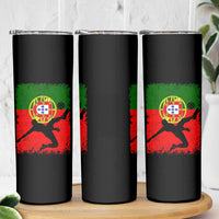 Portugal Soccer Skinny Tumbler Portuguese Flag Futebol Football Fan - Wonder Print Shop
