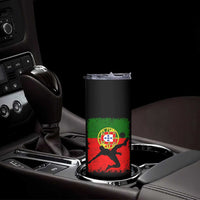 Portugal Soccer Skinny Tumbler Portuguese Flag Futebol Football Fan - Wonder Print Shop
