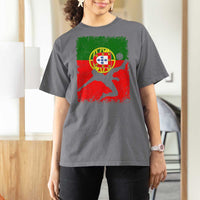 Portugal Soccer T Shirt For Women Portuguese Flag Futebol Football Fan - Wonder Print Shop