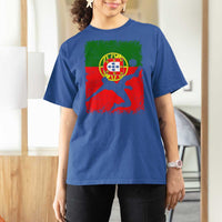 Portugal Soccer T Shirt For Women Portuguese Flag Futebol Football Fan - Wonder Print Shop