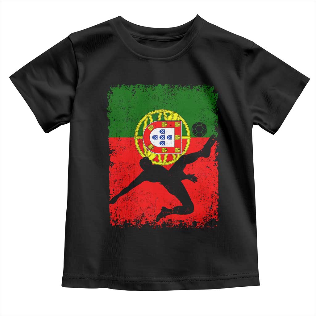 Portugal Soccer Toddler T Shirt Portuguese Flag Futebol Football Fan - Wonder Print Shop