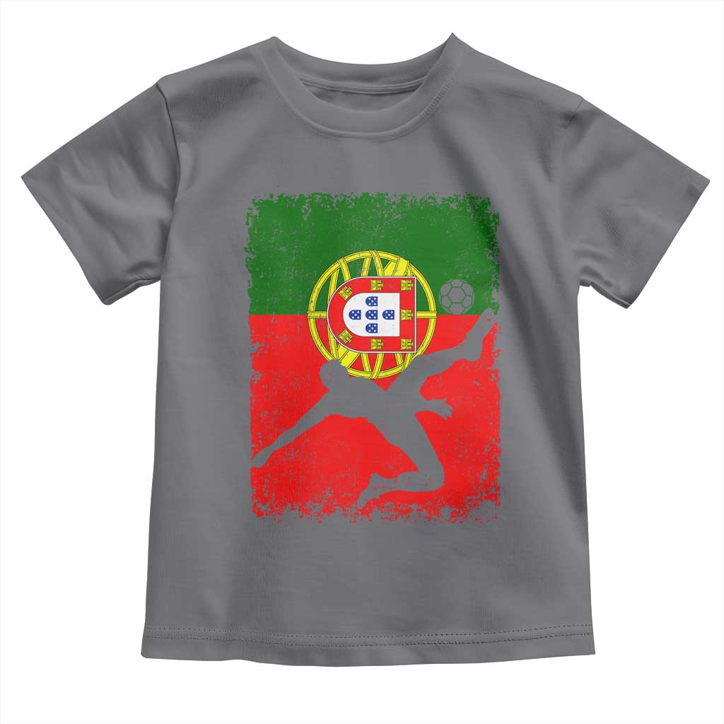 Portugal Soccer Toddler T Shirt Portuguese Flag Futebol Football Fan - Wonder Print Shop