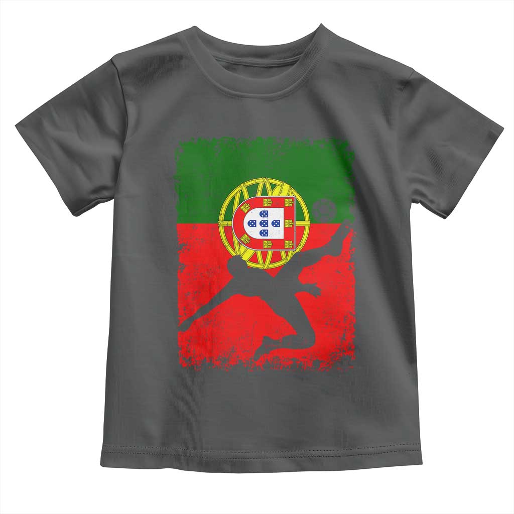 Portugal Soccer Toddler T Shirt Portuguese Flag Futebol Football Fan - Wonder Print Shop