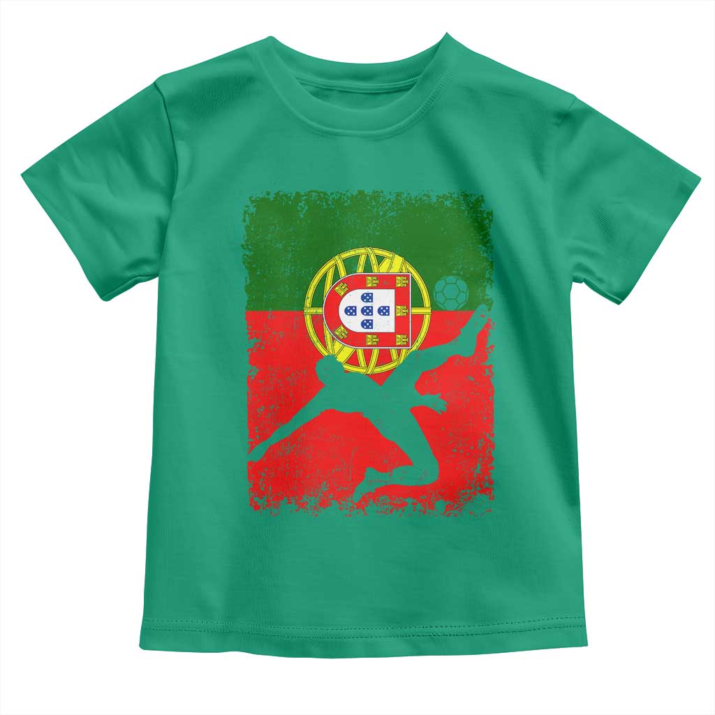 Portugal Soccer Toddler T Shirt Portuguese Flag Futebol Football Fan - Wonder Print Shop