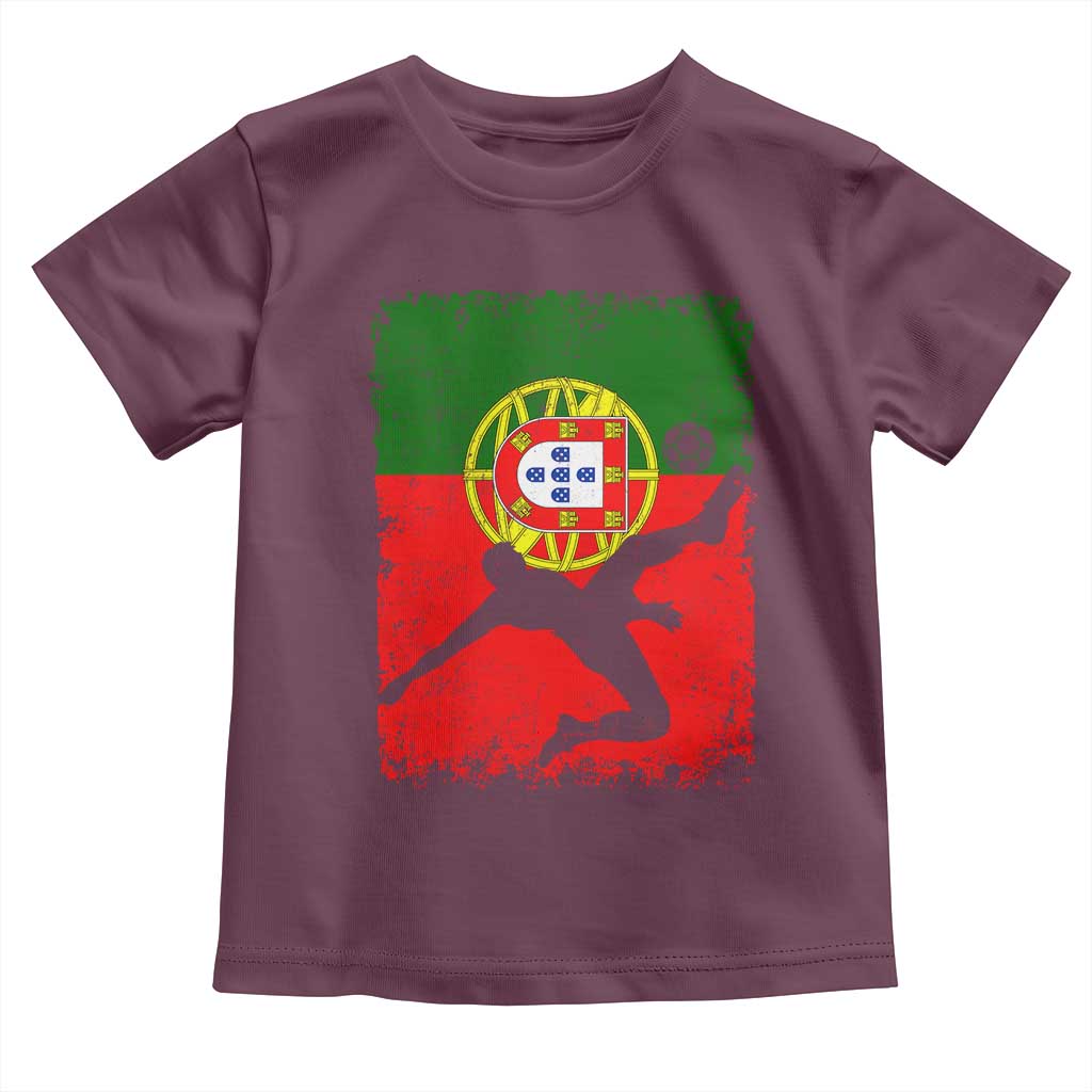 Portugal Soccer Toddler T Shirt Portuguese Flag Futebol Football Fan - Wonder Print Shop