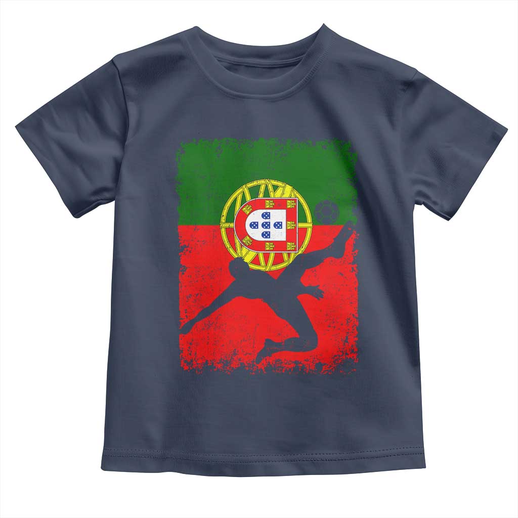 Portugal Soccer Toddler T Shirt Portuguese Flag Futebol Football Fan - Wonder Print Shop