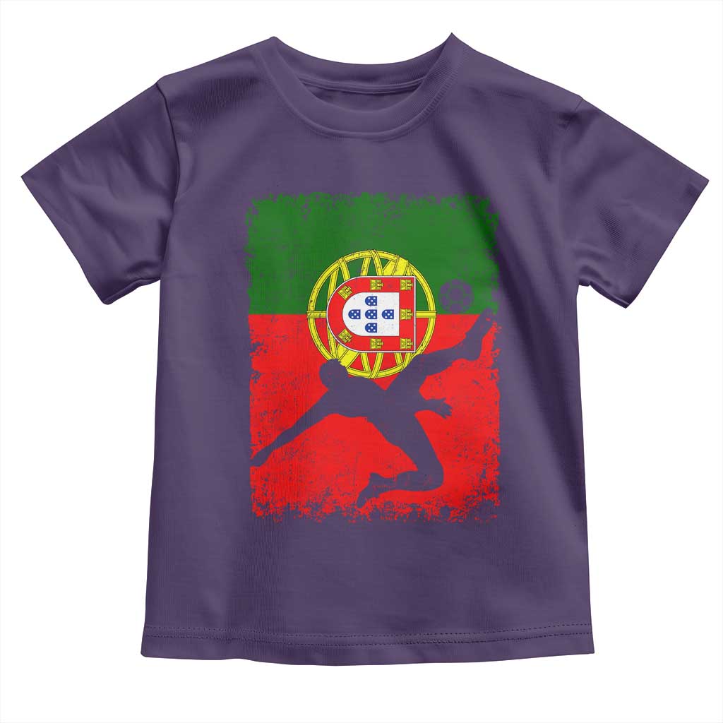 Portugal Soccer Toddler T Shirt Portuguese Flag Futebol Football Fan - Wonder Print Shop