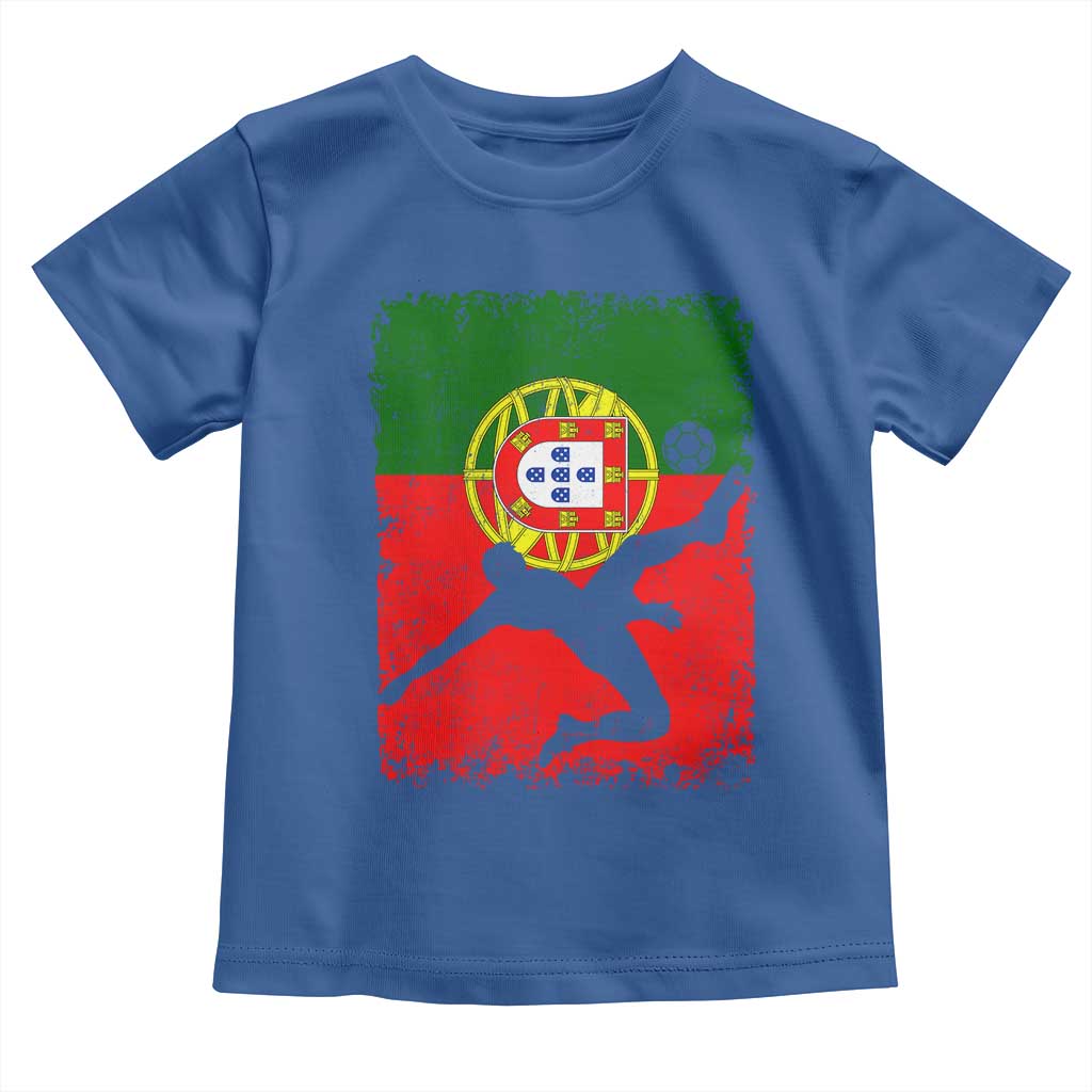 Portugal Soccer Toddler T Shirt Portuguese Flag Futebol Football Fan - Wonder Print Shop