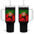 Portugal Soccer Tumbler With Handle Portuguese Flag Futebol Football Fan - Wonder Print Shop