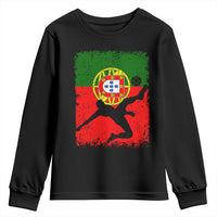 Portugal Soccer Youth Sweatshirt Portuguese Flag Futebol Football Fan - Wonder Print Shop