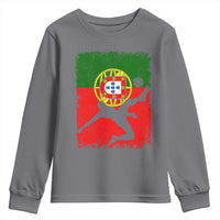 Portugal Soccer Youth Sweatshirt Portuguese Flag Futebol Football Fan - Wonder Print Shop