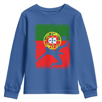 Portugal Soccer Youth Sweatshirt Portuguese Flag Futebol Football Fan - Wonder Print Shop