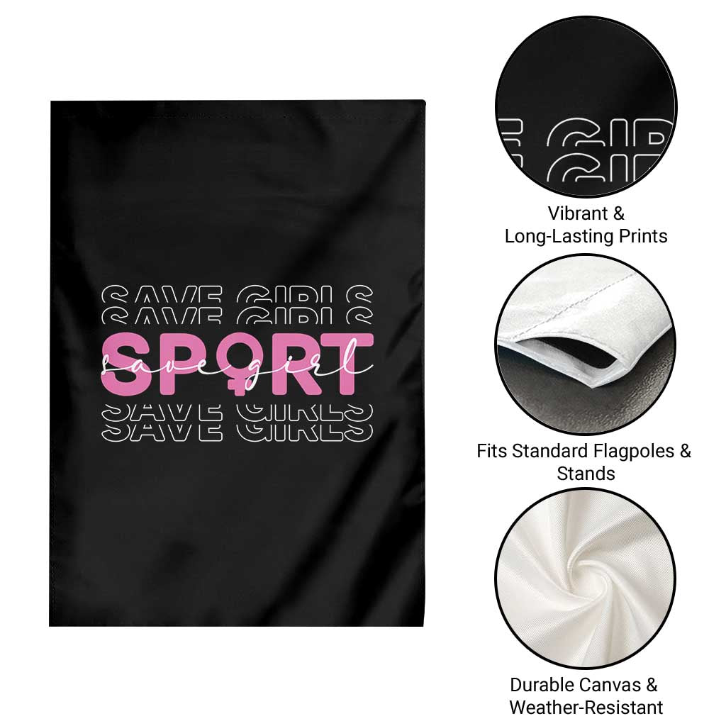 Save Girls Sports Garden Flag Feminist Body Positivity Inclusive Equality - Wonder Print Shop