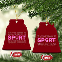 Save Girls Sports Ceramic Ornament Feminist Body Positivity Inclusive Equality - Wonder Print Shop