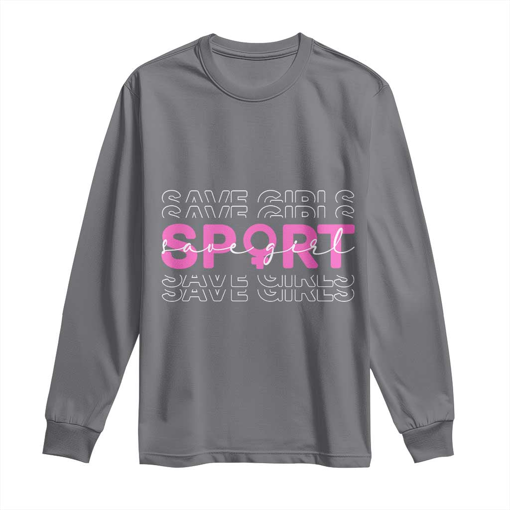 Save Girls Sports Long Sleeve Shirt Feminist Body Positivity Inclusive Equality - Wonder Print Shop
