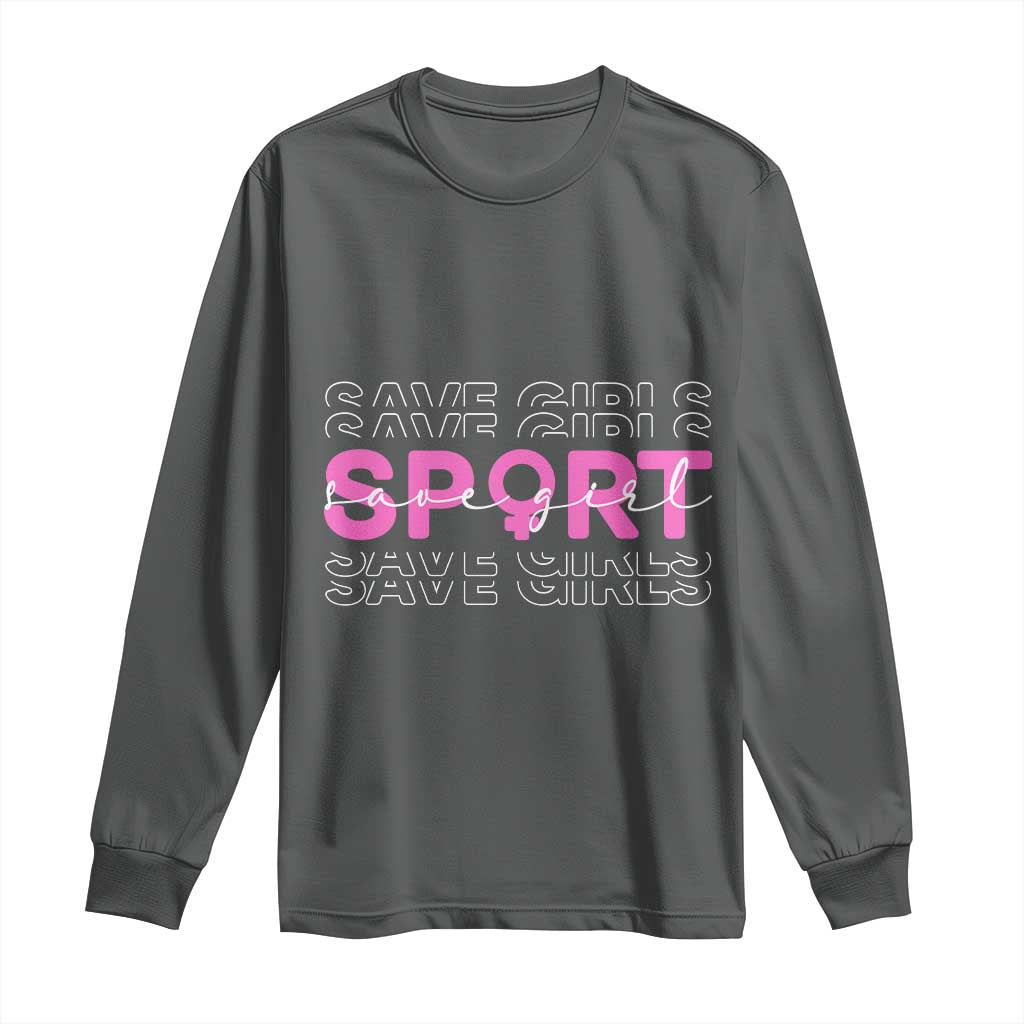 Save Girls Sports Long Sleeve Shirt Feminist Body Positivity Inclusive Equality - Wonder Print Shop